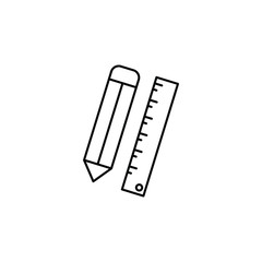 Stationary outline icon logo