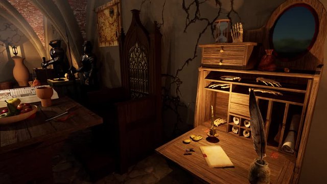 Torture chamber, architectural visualization of a room for medieval fun and entertainment.