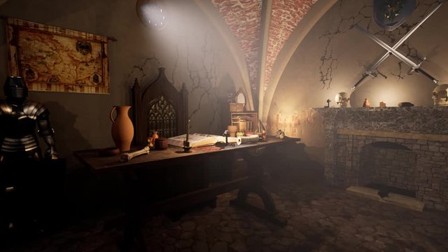 Torture chamber, architectural visualization of a room for medieval fun and entertainment.