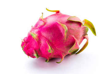 fresh pitaya on white background