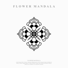 Flower Mandala. Vintage decorative elements. Oriental pattern, vector illustration.