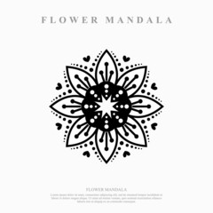 Flower Mandala. Vintage decorative elements. Oriental pattern, vector illustration.