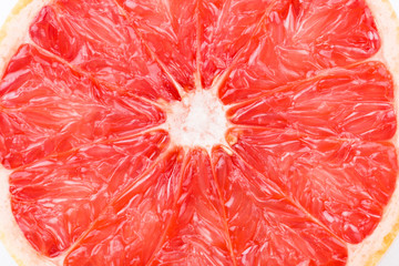fresh grapefruit on white background