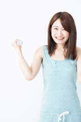 Obraz premium 筋トレする女性