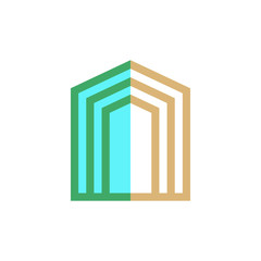 Home, house, real estate icon. Unique home logo. Mosque icon. Property icon. Vector stock illustration.