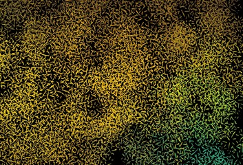 Dark Green, Yellow vector background with stright stripes.