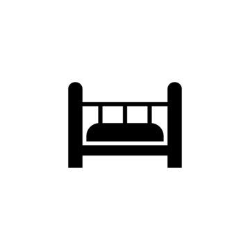 recommend clip art: Baby bedding icon in black flat glyph, filled style isolated on white background