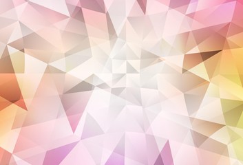 Light Pink, Yellow vector triangle mosaic template.