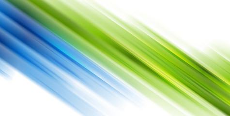 Shiny glowing green blue smooth stripes abstract background. Vector illustration