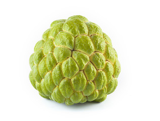 Ripe sugar Apple (custard apple) fruit isolated on white background