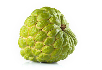 Ripe sugar Apple (custard apple) fruit isolated on white background