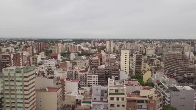 Aerial view of a neighborhood of Buenos Aires, Villa Urquiza. Argentina.