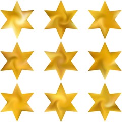 Set of hexagram colorful backgrounds.