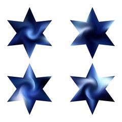 Collection of hexagram smooth backgrounds.