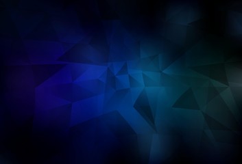 Obraz premium Dark Blue, Green vector abstract polygonal pattern.