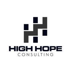 Initial HH consulting company logo design