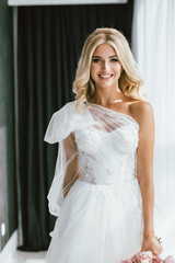 Fototapeta premium bride in wedding dress