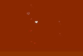 Obraz na płótnie Canvas Light Red vector texture with lovely hearts.
