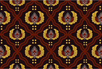 Indonesian batik motifs with very distinctive patterns. very artistic and aesthetic background, illustration, Vector, EPS 10