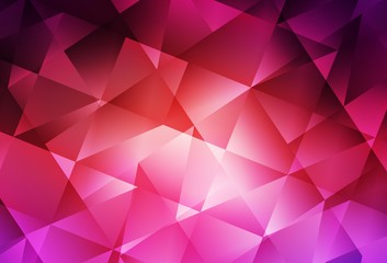 Light Pink, Yellow vector gradient triangles template.