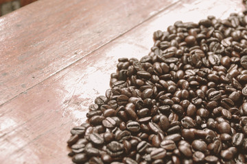 fresh roasted coffee beans background