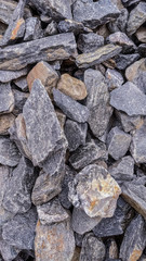 selective focus on blue stones