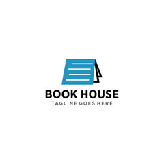 Illustration modern Education logo design illustration using book icon like a house template