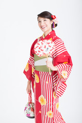 浴衣女性のポートレート