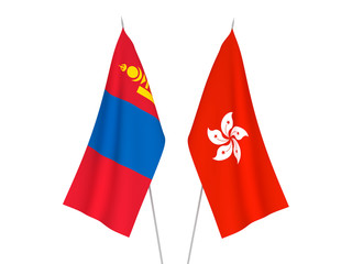 Hong Kong and Mongolia flags