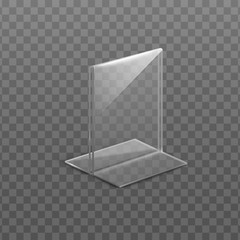 Table display or desktop holder template realistic vector illustration isolated.