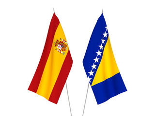 Spain and Bosnia and Herzegovina flags