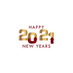 Happy New Years 2021 Celebration Vector Template Design Illustration