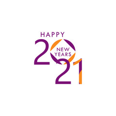 Happy New Years 2021 Celebration Vector Template Design Illustration