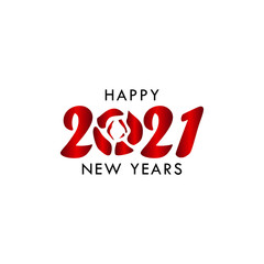 Obraz na płótnie Canvas Happy New Years 2021 Celebration Vector Template Design Illustration