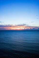 Sunrise over the pacific ocean