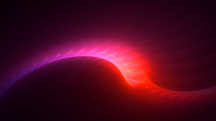 3D rendering abstract red fractal light background