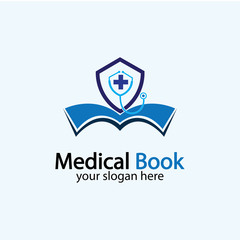 Medical Book Logo icon design vector,health book education logo Designs Inspiration.