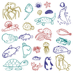 おさなごころスケッチすいぞくかん（カラー） © こまちみゆた