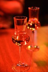 Red wine at old fashioned bar