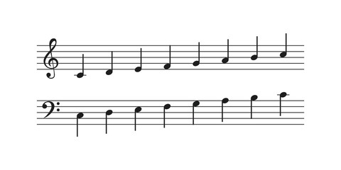 Fototapeta premium Music material with musical notes interspersed