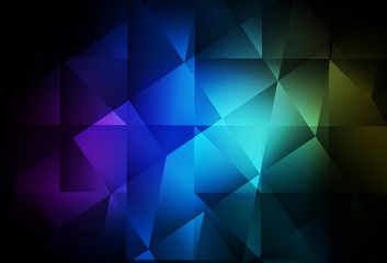 Dark Multicolor vector abstract mosaic pattern.