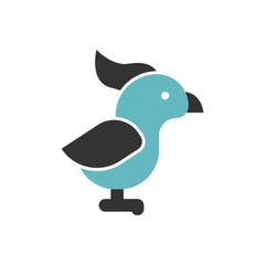 bicolor parrot icon, simple element from Pet-vet set, for web and mobile