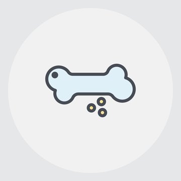 multicolor line bone icon, simple element from Pet-vet set, for web and mobile