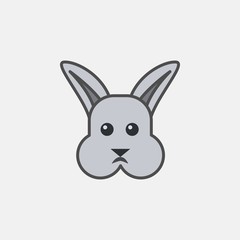 Fototapeta na wymiar .flat line rabbit icon, simple sign and symbol from Pet-vet collection, design element for User Interface