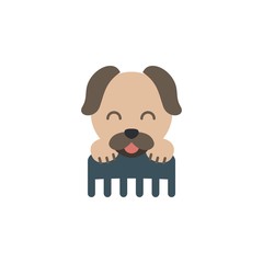 .flat grooming icon, simple sign and symbol from Pet-vet collection, design element for User Interface