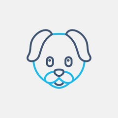 .line bicolor dog icon, graphic illustration from Pet-vet collection, for web and app design