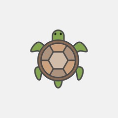 flat line tortoise icon, simple element from Pet-vet set, for web and mobile