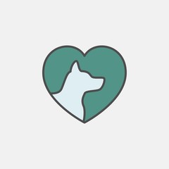 .flat line veterinary icon, graphic illustration from Pet-vet collection, for web and app design