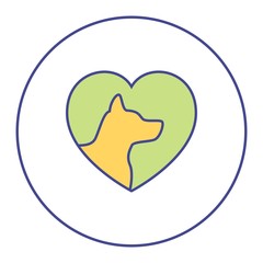 bicolor filled line veterinary icon, simple element from Pet-vet set, for web and mobile