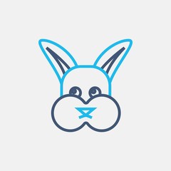 line bicolor rabbit icon, simple element from Pet-vet set, for web and mobile